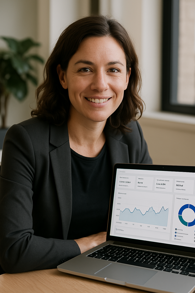 Professional Using AI Analytics Dashboard